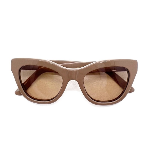 Harper Cat Eye Sunglasses by DL Eyewear Taupe (Brown/pink/gray) Acetate Cateye